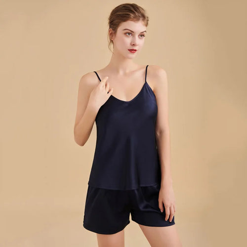 Cowgirl Nightfall 100% Silk Pajama Set – Women’s Western Loungewear